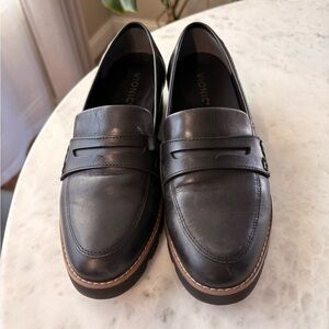 Vionic Cheryl II I7819L1-001 Loafer Womens 8.5 Black Leather Slip On Shoes PQ117